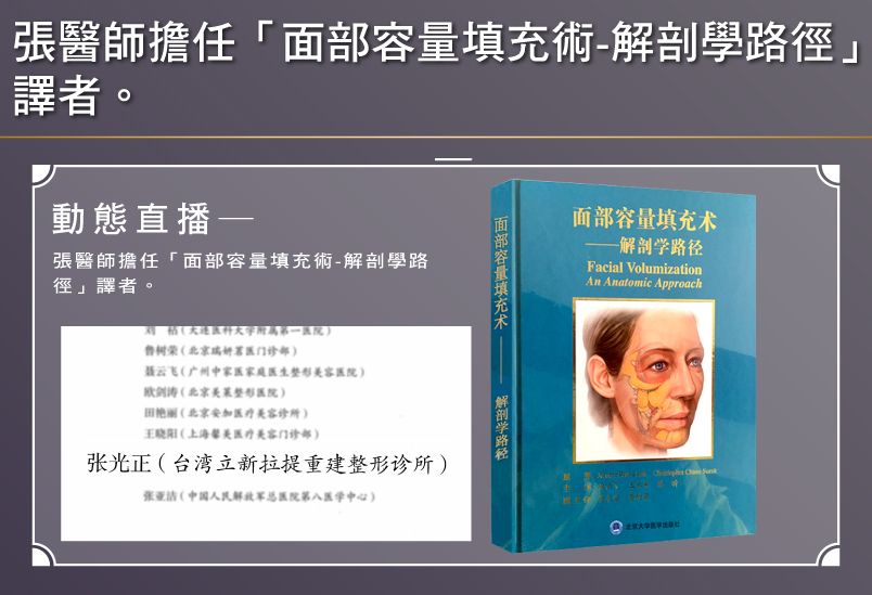 《面部容量填充術：解剖學路徑》主譯｜讓解剖知識跨越語言活動紀錄