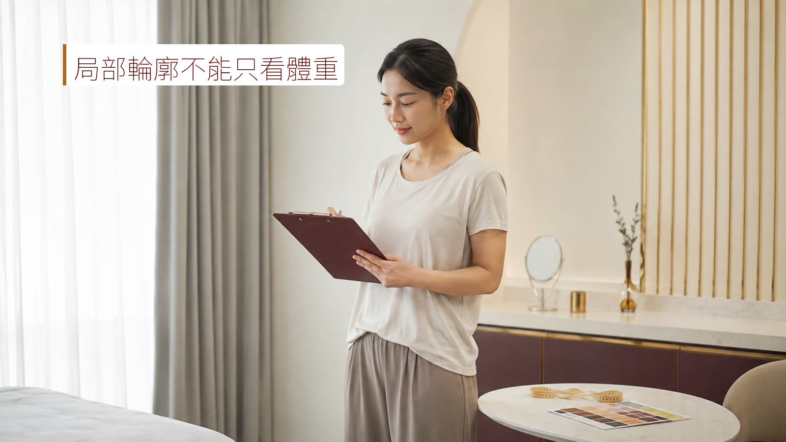 成人在一致條件下記錄體重與腰腹局部輪廓,說明體重正常不等於各部位脂肪分布相同
